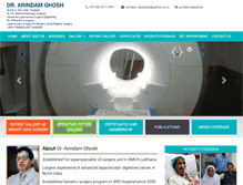 Tablet Screenshot of drarindamghosh.com